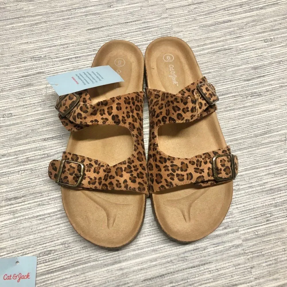 NEW Cat & Jack Kids' Drew Slip-On Footbed Sandals Size 6